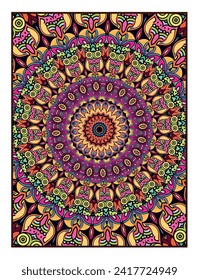 Vibrant Spectrum: Colorful Mandala Artistic Background