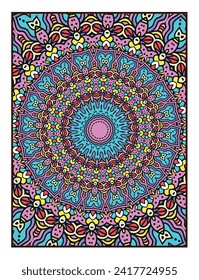 Vibrant Spectrum: Colorful Mandala Artistic Background