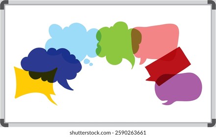 Vibrant speech bubbles symbolizing communication and ideas