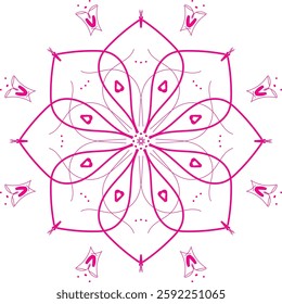 Vibrant Spiritual Mandala Design, Delicate watercolor flower mandala, Floral Watercolor Mandala Clipart, watercolor illustration of Muslim mandala