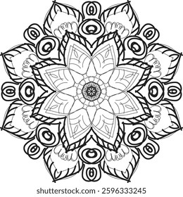 Vibrant Spiritual Mandala Design, Delicate watercolor flower mandala, Floral Watercolor Mandala Clipart, watercolor illustration of Muslim mandala