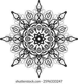 Vibrant Spiritual Mandala Design, Delicate watercolor flower mandala, Floral Watercolor Mandala Clipart, watercolor illustration of Muslim mandala