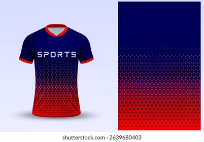 A vibrant sports jersey design featuring a gradient pattern 