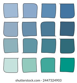 Vibrant square labels and tags for cards or scrapbooking projects