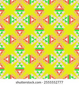 Vibrant stars Seamless native pattern Thailand