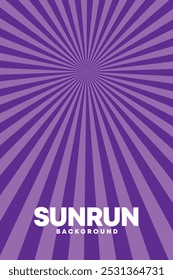 Vibrant, striking purple two-tone sunray abstract background with a dynamic vector design.