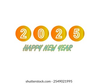 A vibrant and stylish "Happy New Year 2025" vector illustration featuring festive fireworks, sparkling confetti, and modern typography. Perfect for holiday greetings, celebration posters, party 