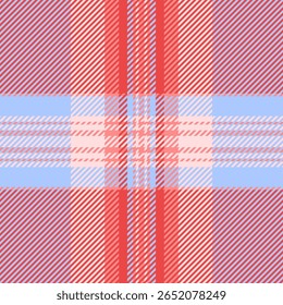 A vibrant and stylish plaid pattern in soft pastel shades of pink, red, and blue.  Perfect for textile design, fashion, home decor, and branding projects.