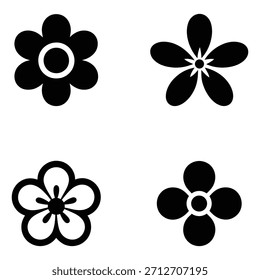 Un ícono de flores vibrante y estilizado con múltiples pétalos de colores y un estambre central.