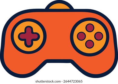 A vibrant, stylized illustration of a game controller.