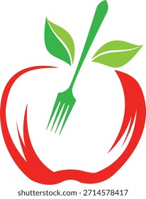Un logotipo de Vector vibrante y estilizado perfecto para empresas que se centran en alimentos saludables, nutrición, dieta o productos orgánicos. 