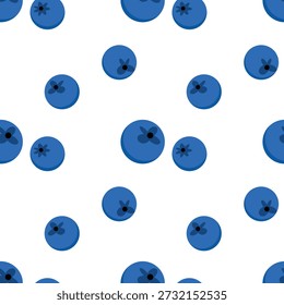 Vibrant summer berry seamless background with abstract blueberries for healthy lifestyle branding.