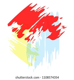 Vibrant Summer Colors. Grunge Brush Smears for Your Presentation, Poster or Web Design. Vector Illustration