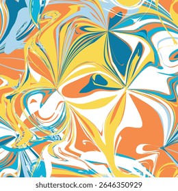 A vibrant summer marble vector illustration with seamless, abstract pattern and tropical colors, perfect for backgrounds, marketing, and modern design projects. EPS file size is relatively large.