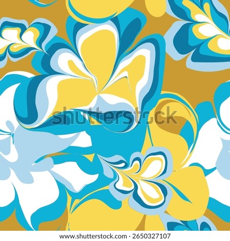 A vibrant summer marble vector illustration with seamless, floral abstract pattern and tropical colors. Perfect for backgrounds, marketing, and modern design projects. 