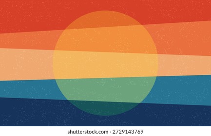 Verão vibrante retro pôr do sol fundo.