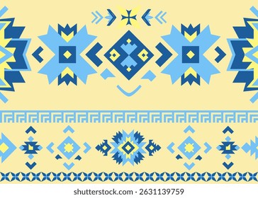 Vibrant summer tribal pattern for wallpaper, batik, carpet and Native American fabric, Vector and Illustration