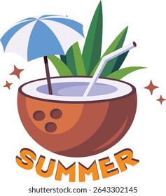 Vibrant summer-themed design featuring bright colors and possibly nature-inspired elements.