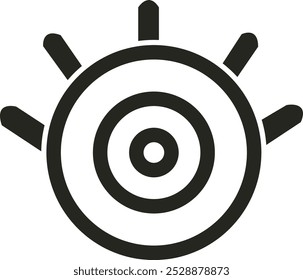 Ein lebendiges Sonnenvektordesign, das Wärme mit hellen Strahlen, einem fröhlichen Gesicht und kräftigen Farben ausstrahlt und Positivität, Energie und die Freude an sonnigen Tagen symbolisiert.