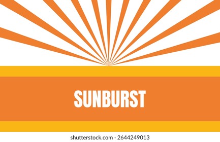 Vibrant Sunburst Design Orange Yellow White Rays