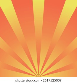 Vibrant sunburst radial rays background with smooth gradient. Perfect for poster, flyer, banner, and digital design.