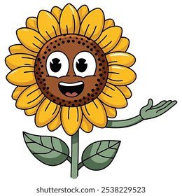 Vibrant Sunflower Clipart - Perfect for Creative Projects and Eye-Catching Designs left hand 