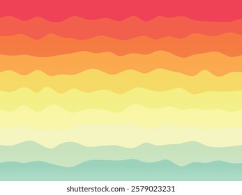 Vibrant Sunset Gradient Waves: Warm Tones in Abstract Design