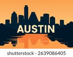  A vibrant sunset over the Colorado River with the Austin skyline glowing, offering a stunning contrast of nature and city life