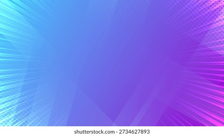 Vibrante fondo de estilo de superhéroe con degradado de azul a púrpura, rayos dinámicos y puntos de semitonos. Diseño energético para temas de acción y manga.