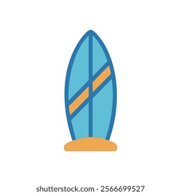 Vibrant Surfboard Icon Illustration Design