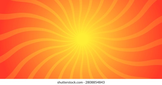 Vibrant Swirling Sunburst Background with Warm Orange and Yellow Hues - Perfect for Graphic Design and Digital Art Projects