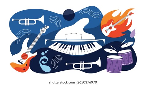 A Vibrant Symphony of Instruments Creates Harmony and Excitement