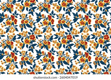 a vibrant tapestry of repeating flowers, rendered in a stunning arrangement of colors, creating a captivating pattern for creative design.