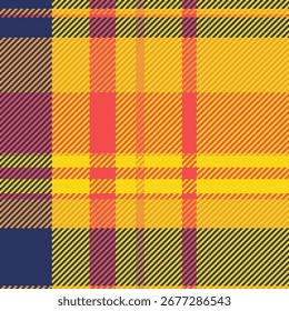 Vibrant tartan pattern with bold colors creates a retroinspired, cozy feel. Ideal for backgrounds, textiles, and design projects needing a vintage or rustic texture.