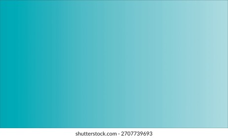 Vibrant Teal Blue Gradient Backdrop. Smooth Aqua Ombre Transition Background.