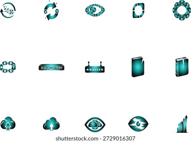 Flecha ascendente verde azulado vibrante y degradado oscuro que simboliza el crecimiento, el éxito y el progreso en una elegante Ilustración vectorial de diseño plano ideal para proyectos empresariales y motivacionales.