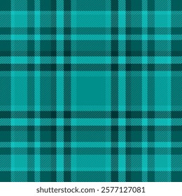 Vibrant teal and dark teal plaid pattern.  Perfect for textile design, website backgrounds, or apparel.  Stylish geometric texture with a modern feel.