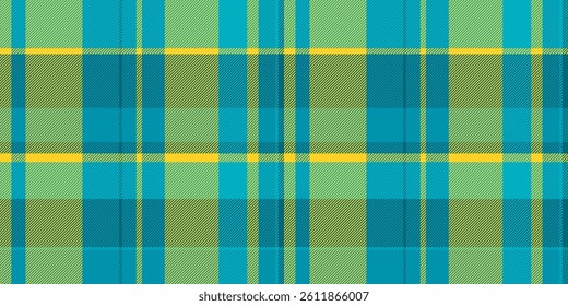 Vibrant teal and gold plaid pattern.  Perfect for textile design, website backgrounds, or fashion projects. This cheerful, repeating texture evokes feelings of warmth and optimism.