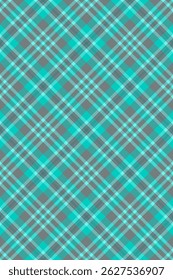 Vibrant teal and gray plaid pattern.  Perfect for textile design, website backgrounds, or fashion projects.  This repeating geometric texture offers a fresh, modern feel with a touch of classic style.
