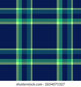 Padrão de xadrez verde azul-petróleo e verde-limão em um fundo marinho profundo.  Perfeito para projetos de design têxtil, fundos de site ou moda.