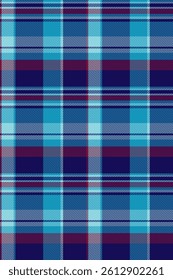 Vibrant teal and navy plaid pattern.  Perfect for textile design, apparel,  wallpaper, or website backgrounds.