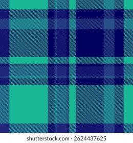 Vibrant teal and navy plaid pattern.  Perfect for textile designs, fashion, and website backgrounds. This seamless texture offers a modern, stylish feel, evoking feelings of comfort and tradition.