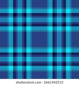 Patrón vibrante de cuadros azules y azul marino.  Perfecto para el diseño textil, la moda y los fondos de Sitio web. Esta textura sin costuras ofrece una estética geométrica audaz, que simboliza el orden y el estilo.