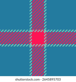 Vibrant teal, pink, and coral plaid pattern.  Perfect for textile design, web backgrounds, or fashion projects.