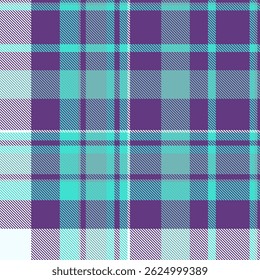 Azul-petróleo vibrante e roxo padrão xadrez. Perfeito para design têxtil, moda, fundos de site, ou qualquer projeto que precise de um pano de fundo elegante e texturizado.