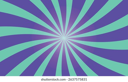 Vibrant Teal and Purple Sunburst Design. Bold Stripes for Creative Projects