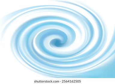 Vibrant teal soft helix rotary vertigo curvy twister moving spray bend eddy surface. Volute graphic light torsed gyration flow cool ice. Shiny pure bright turquoise color curly center space for text