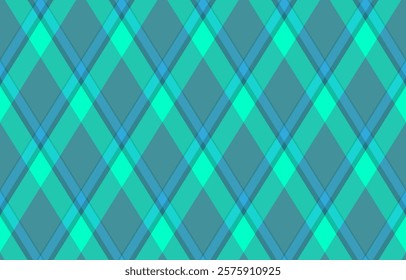 Vibrant teal and turquoise diagonal plaid pattern.  Perfect for website backgrounds, textile designs, or modern branding.