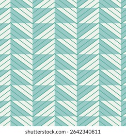 Vibrant Teal and White Chevron Pattern with Dynamic Zigzag Divisions