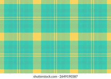 Vibrant teal and yellow plaid pattern.  Perfect for textile design, website backgrounds, or fashion projects. This cheerful, seamless texture evokes feelings of summer and optimism.